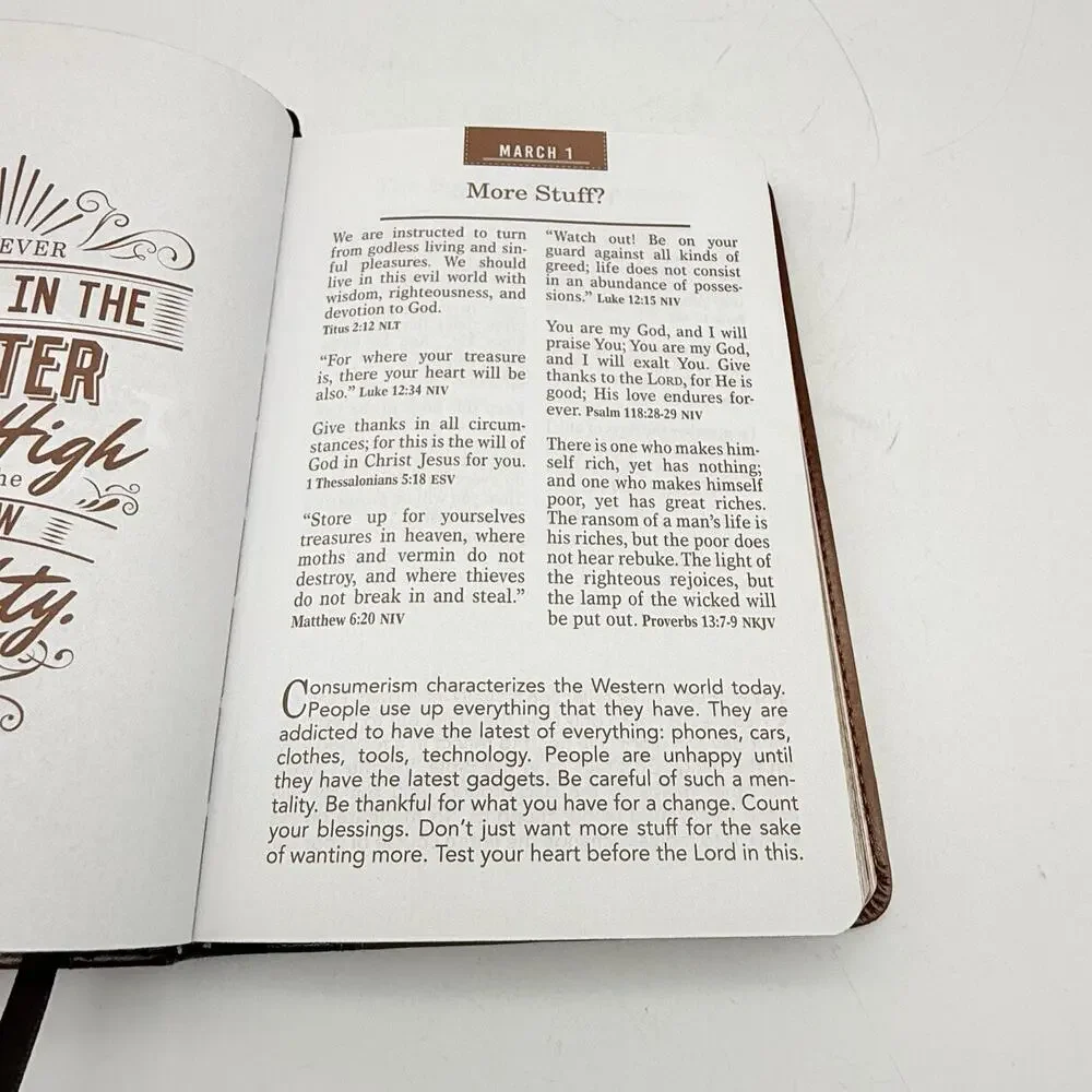 Pocket Bible Devotional for Men Imitation Leather First edition 2017